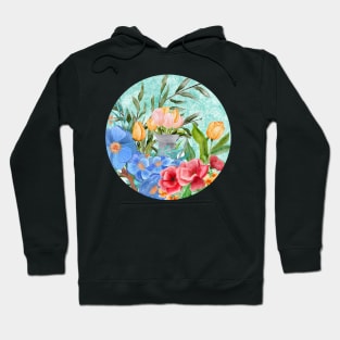 Watercolor floral garden Hoodie